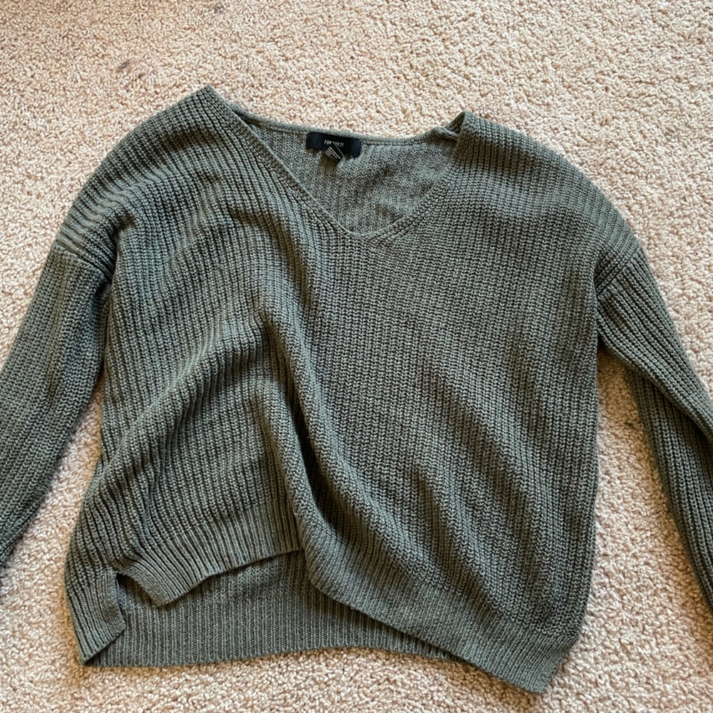 Sweater, green, size small, forever 21